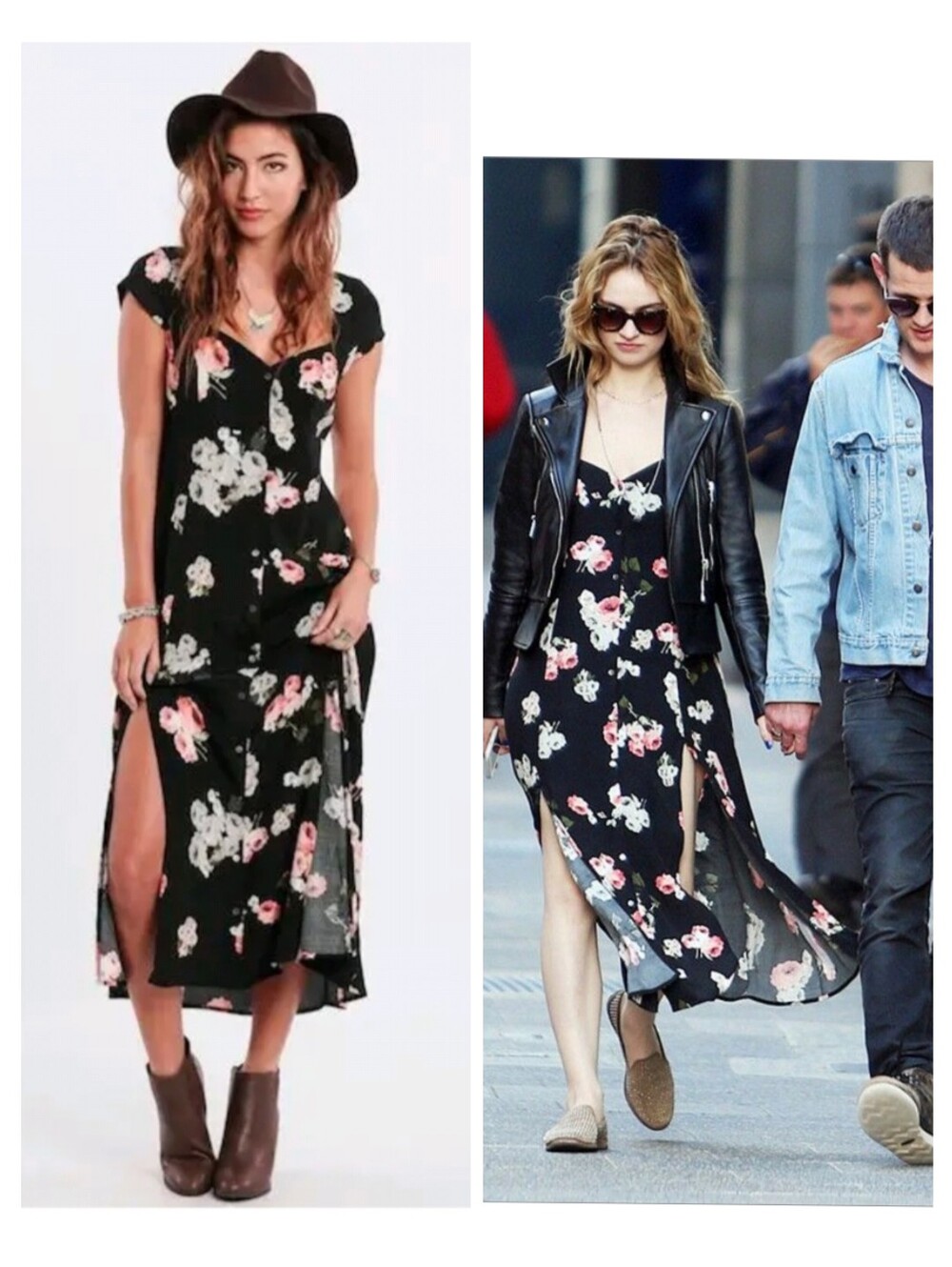 MINKPINK Black Floral Maxi Dress